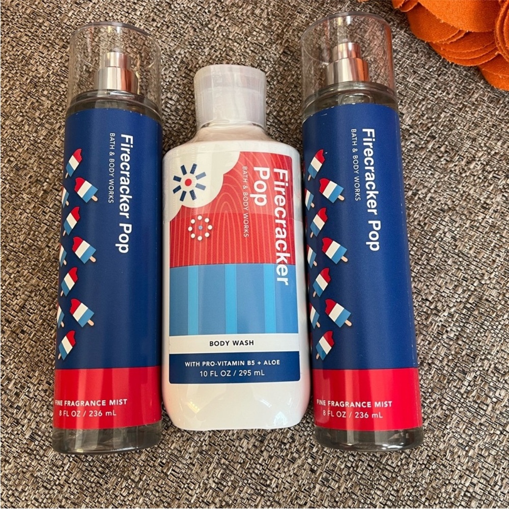 ❣️🆕Bath&Body Works 3PC Full Size Firecracker Pop Bundle❣️ - Picture 2 of 3
